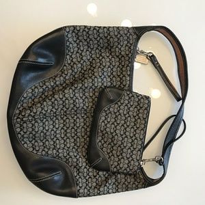 Black Coach Bag with Wallet